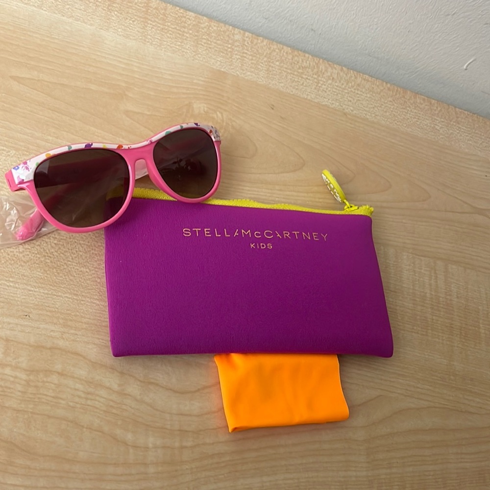 Stella McCartney Pink with Print Pattern  SK0004S 003 Sunglasses and Soft Case